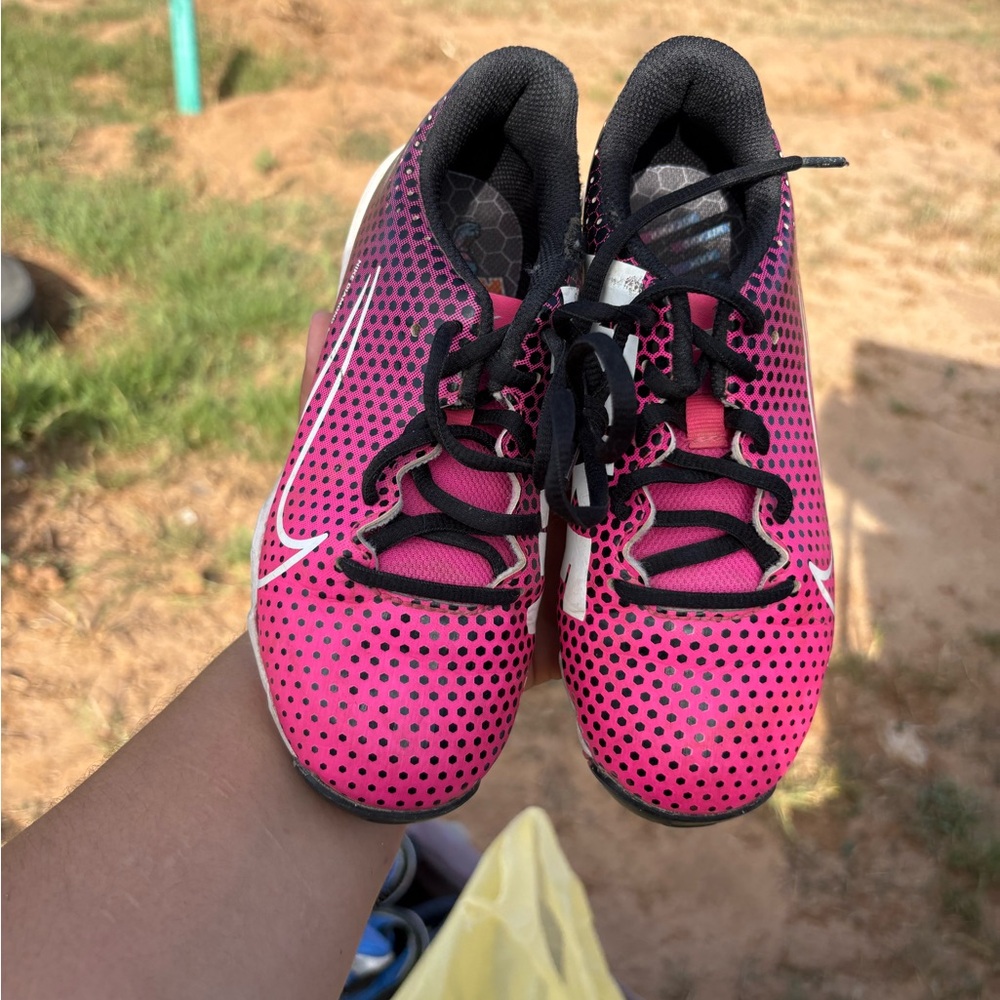 Kids Pink and Black Athletic Shoes